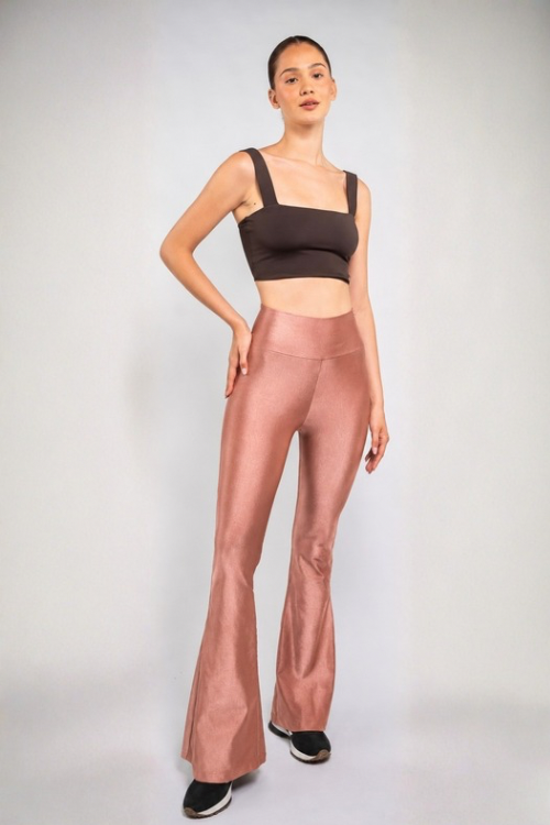 CALÇA MAXI FLARE BRONZE