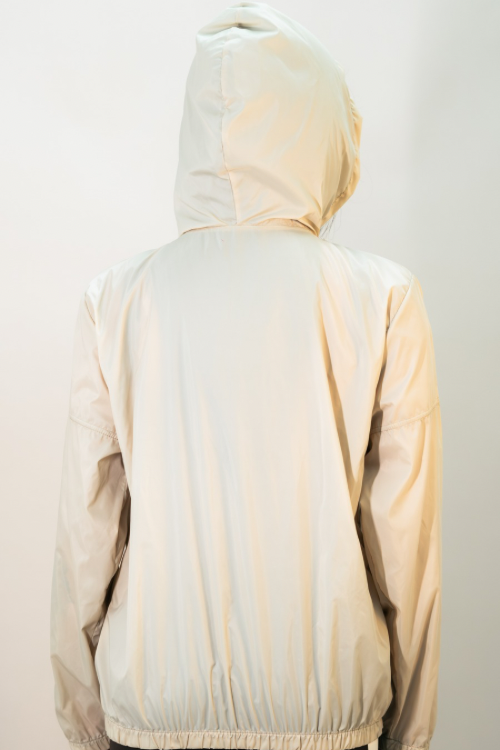 CASACO WINDBREAK RECORTES FEMININO BEGE