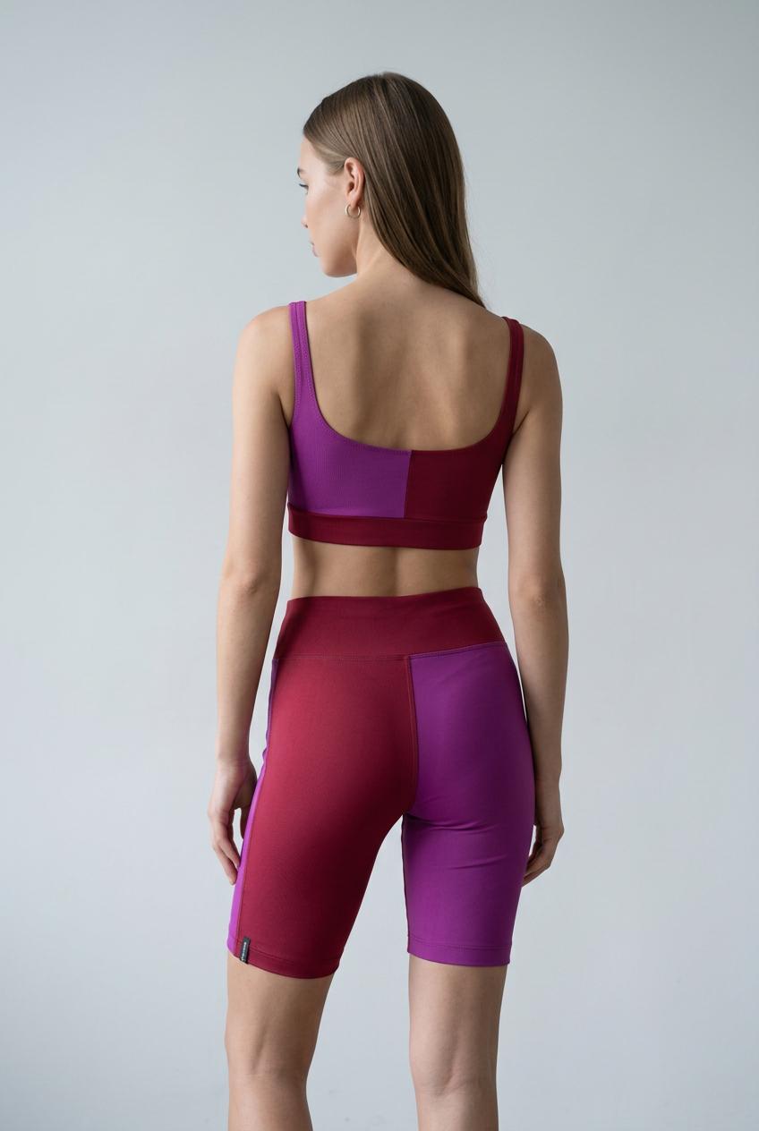 TOP BÁSICO BICOLOR VERMELHO/ FUCSIA