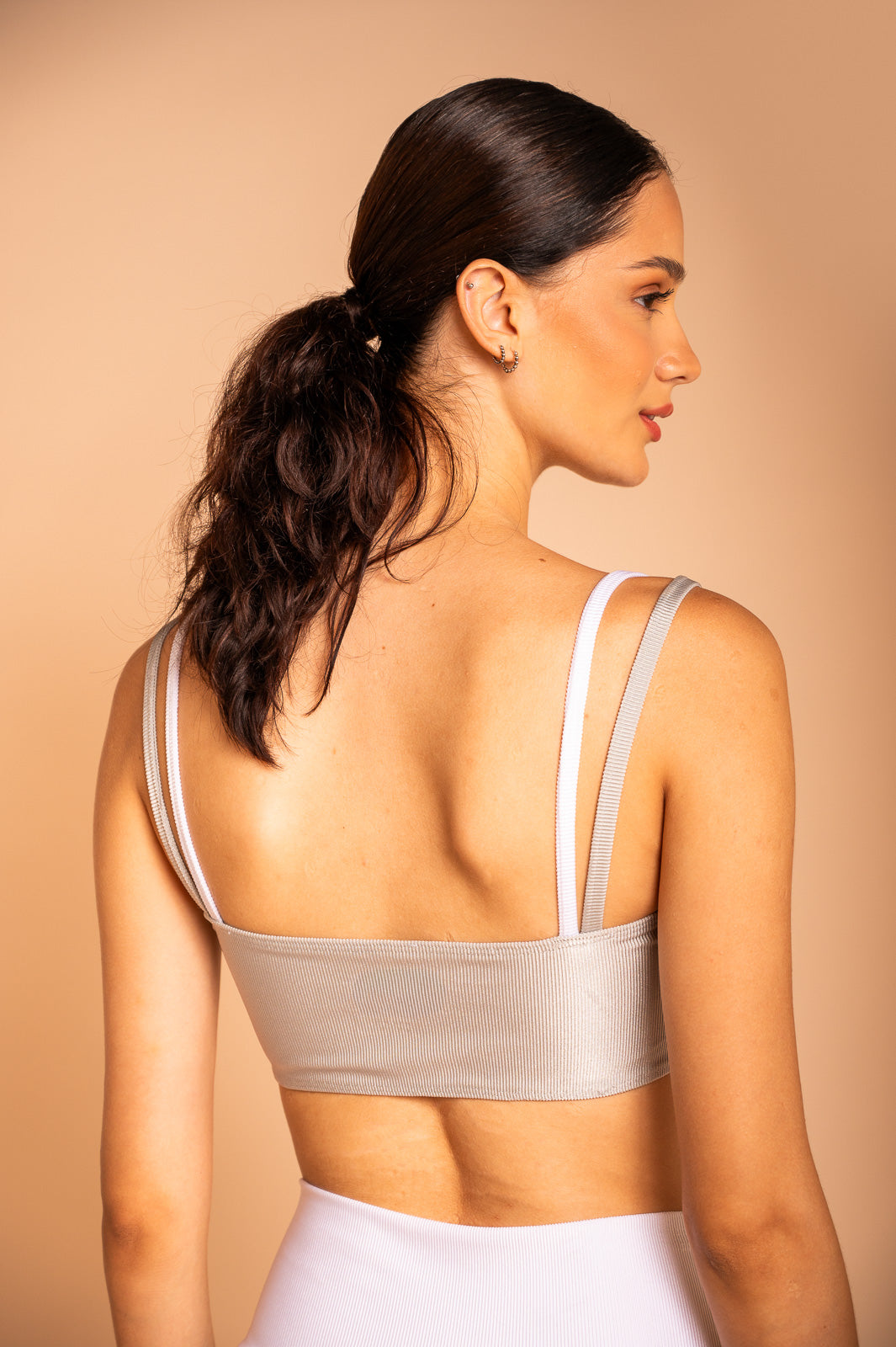 TOP RIB BICOLOR CINZA/ BRANCO