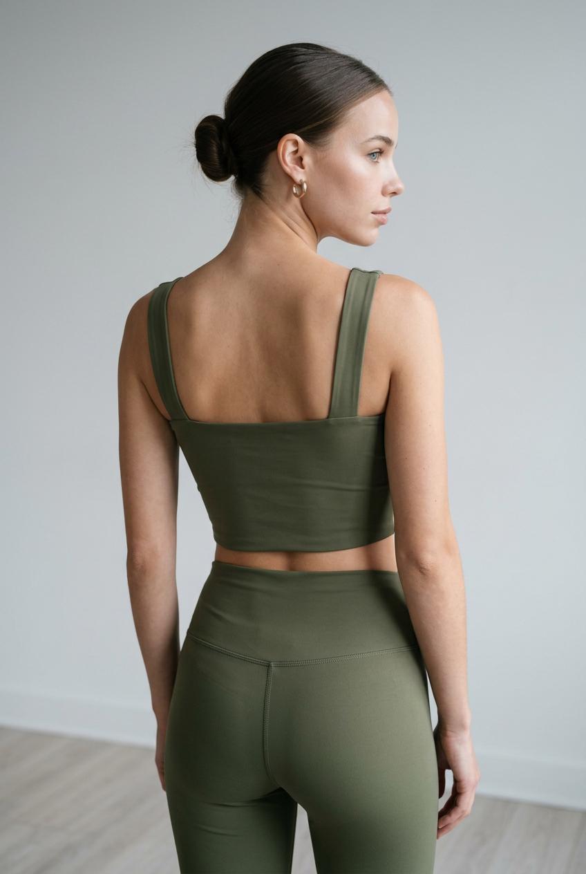 TOP DEC RETO ALÇA LARGA VERDE CIDREIRA