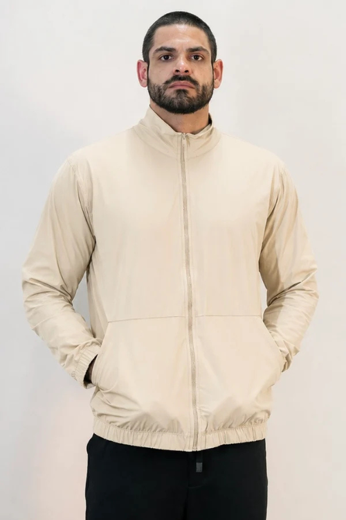 CASACO WINDBREAK GOLA ALTA MASCULINO AREIA