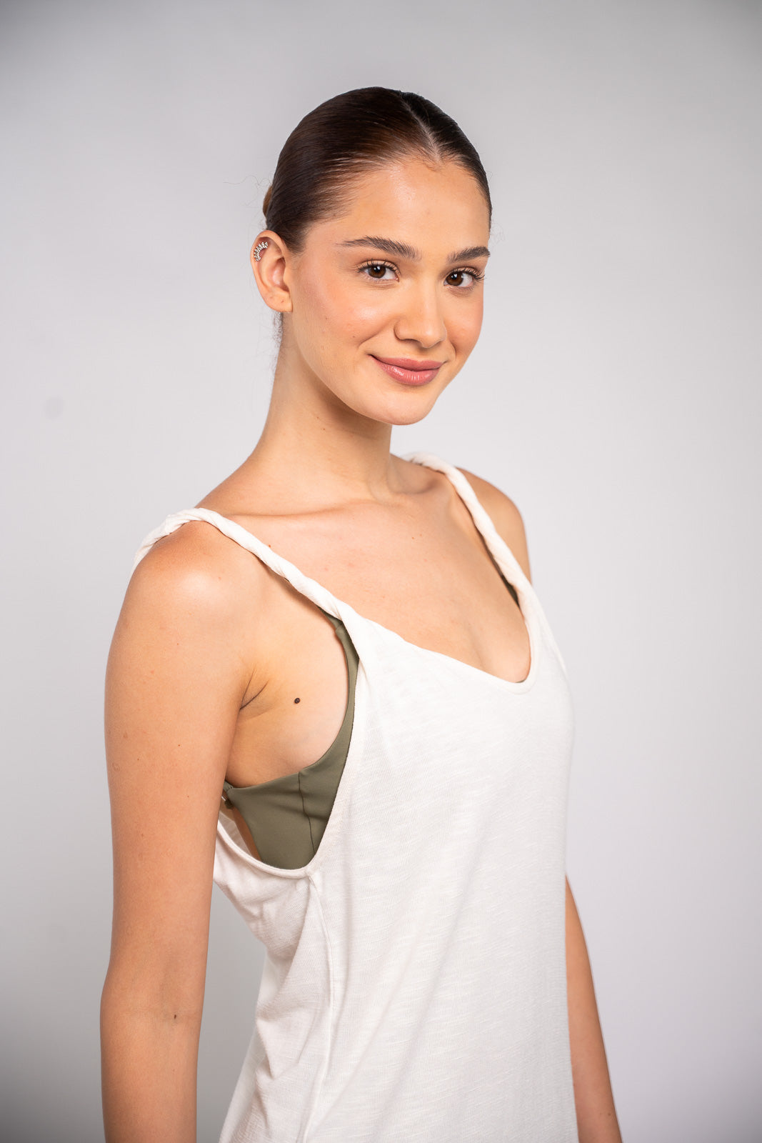 CAMISETA ALÇA TORCIDA DEC V OFF WHITE