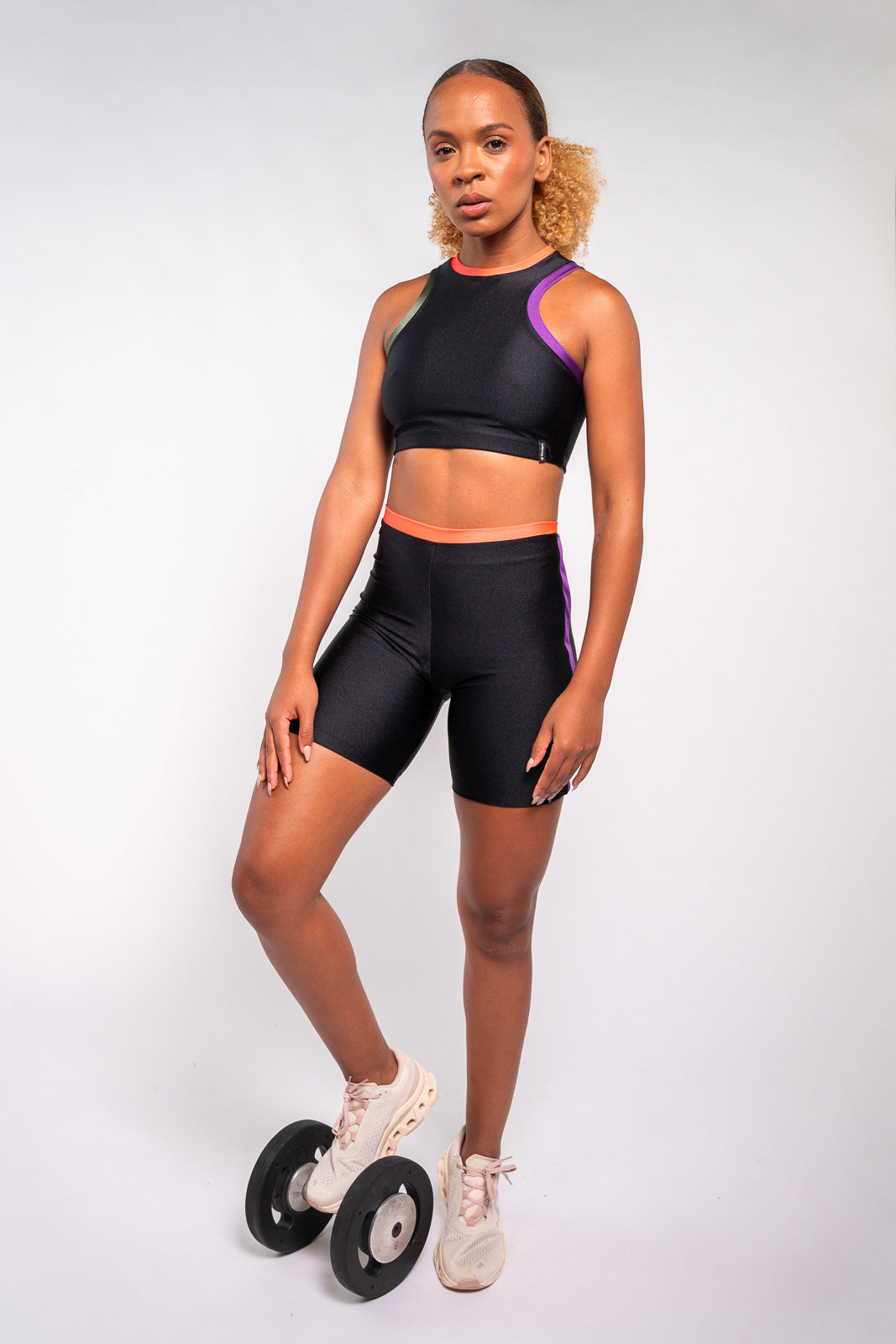 TOP DEC ALTO VIÉS COLORIDO PRETO