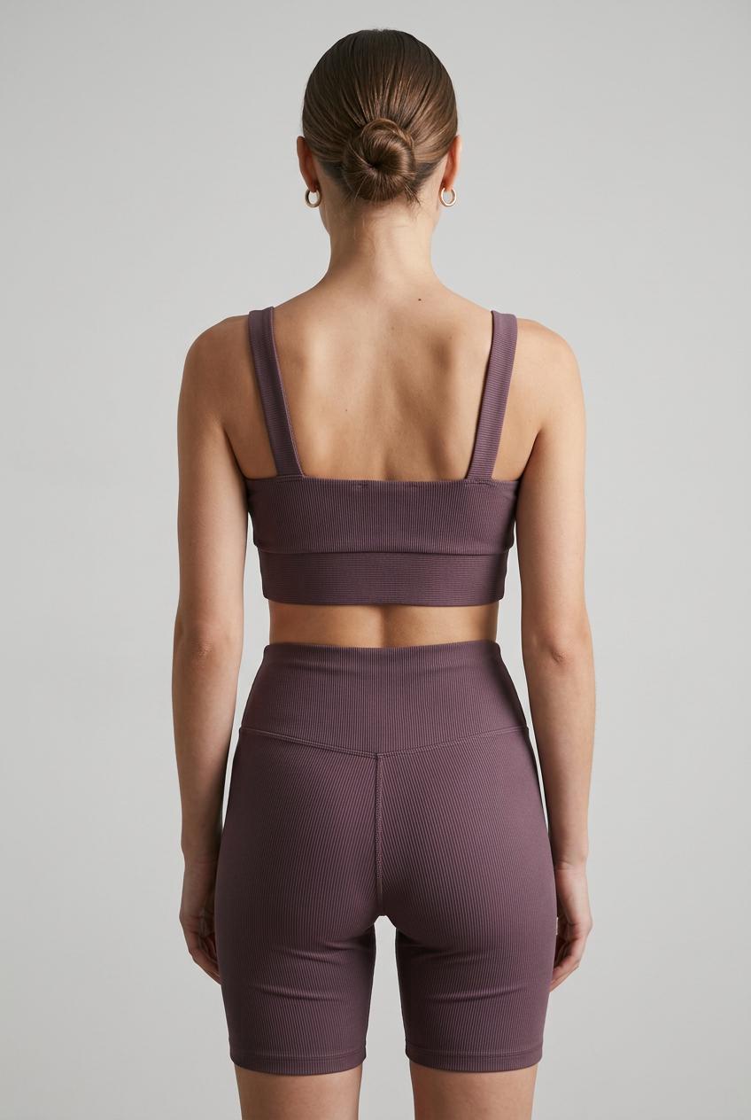 TOP DECOTE RETO ALÇA MARROM