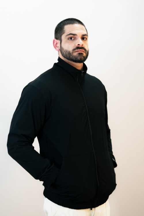 CASACO WINDBREAK GOLA ALTA MASCULINO PRETO