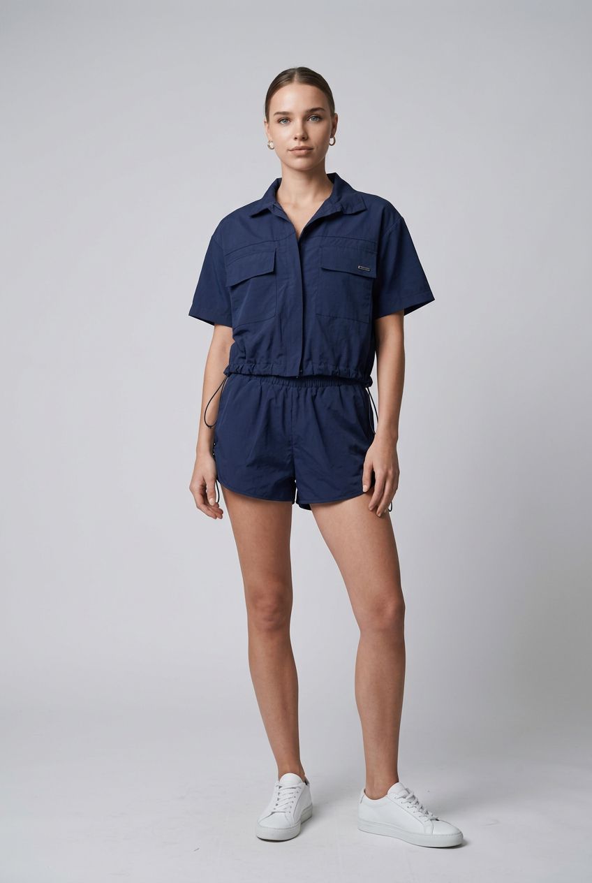 SHORT FRANZIDO LAT REGULADOR AZUL MARINHO