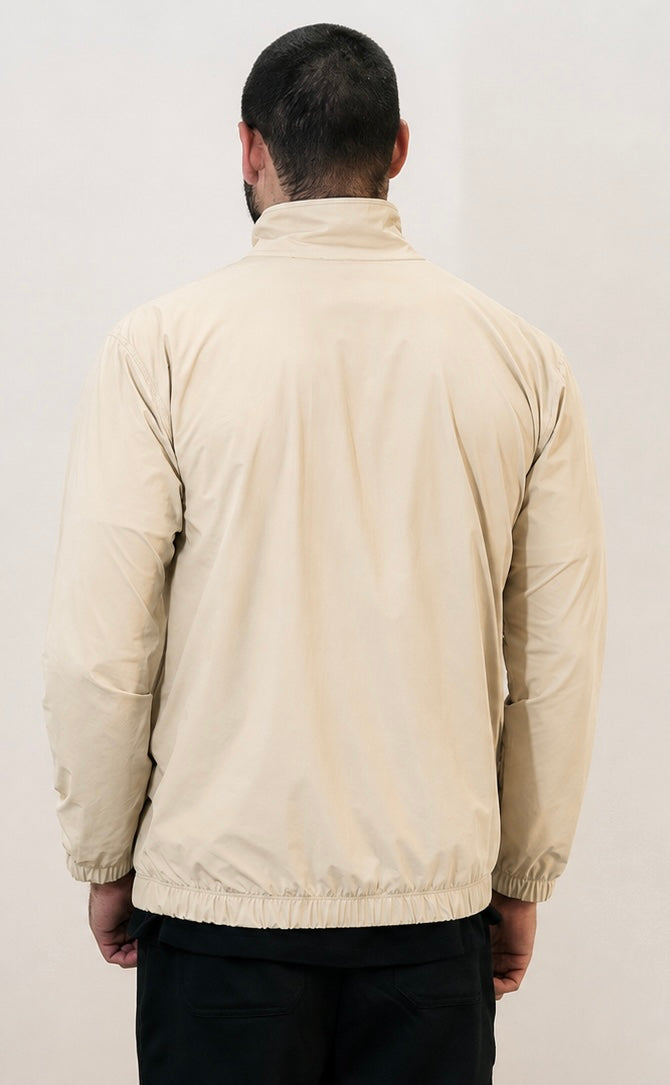 CASACO WINDBREAK GOLA ALTA MASCULINO AREIA