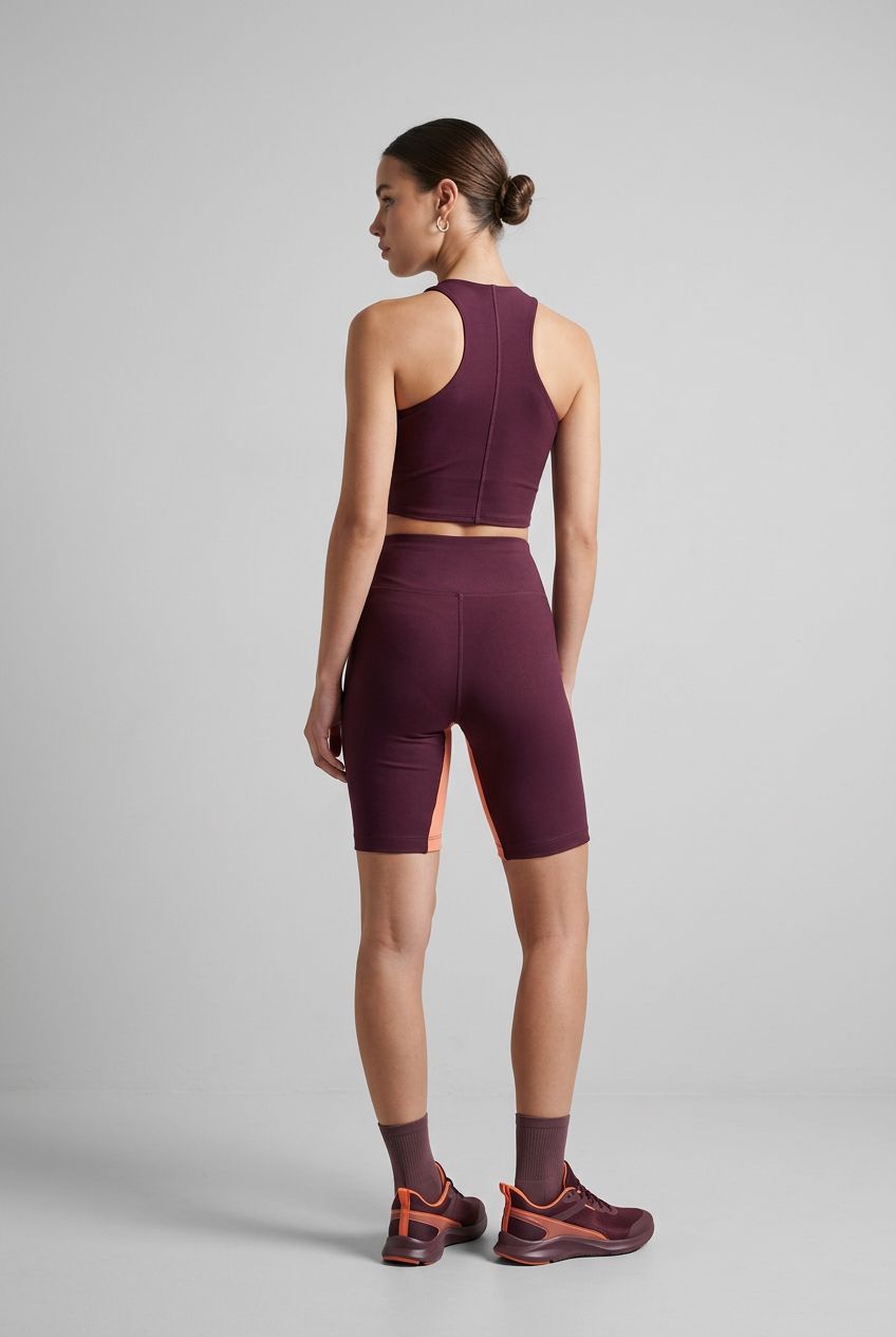 TOP TRICOLOR DIAGONAL MARROM/ AVELÃ/ ARGILA