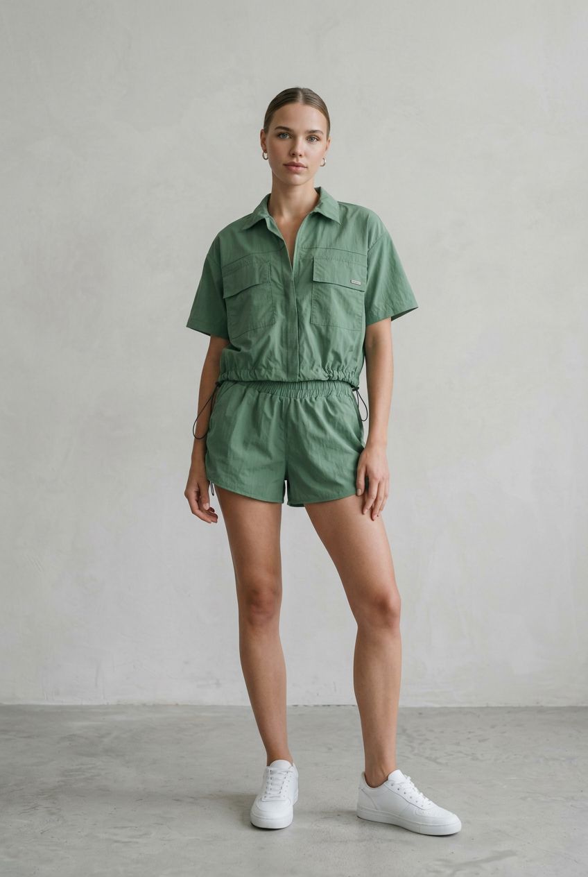 SHORT FRANZIDO LAT REGULADOR VERDE