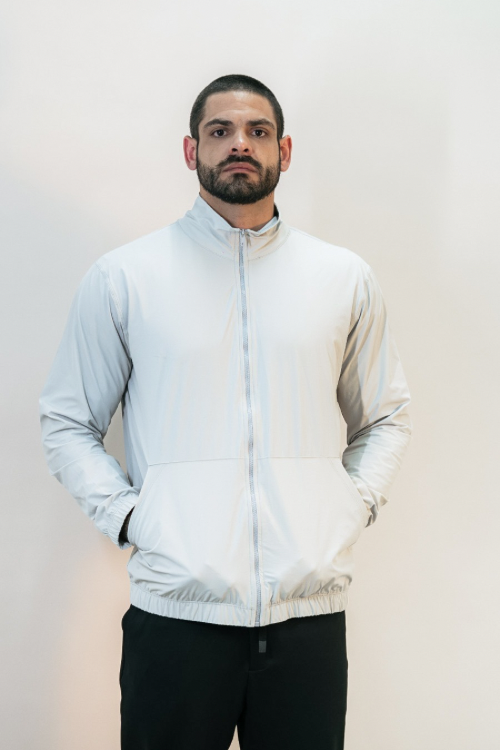 CASACO WINDBREAK GOLA ALTA MASCULINO CINZA