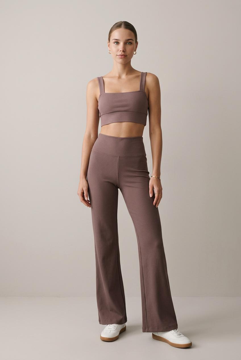 CALÇA FLARE MARROM