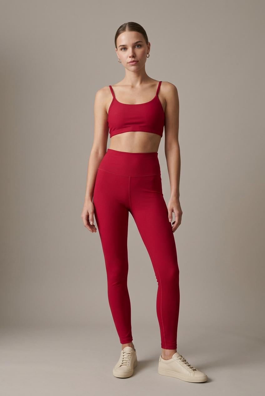 CALÇA LEGGING BÁSICA VERMELHA MALAGUETA