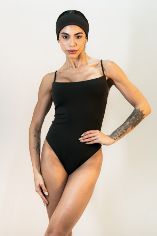 BODY DEC RETO ALÇA FINA PRETO