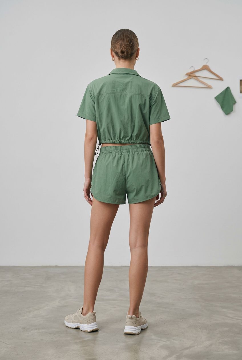 SHORT FRANZIDO LAT REGULADOR VERDE